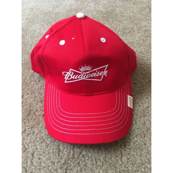 K-Products Headwear Men's Adjustable Strapback Hat Cap "Budweiser" Red - Picture 1 of 12